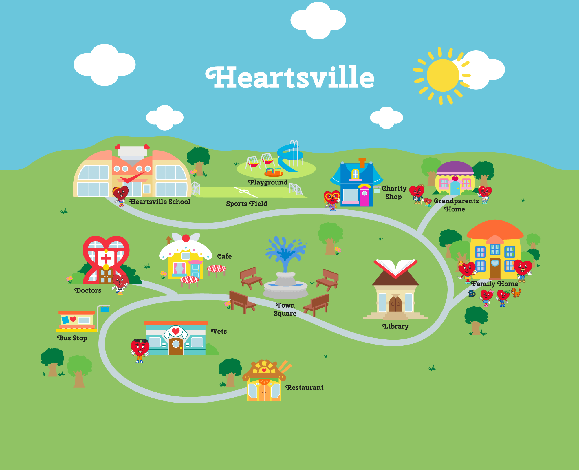 Heartsville Map